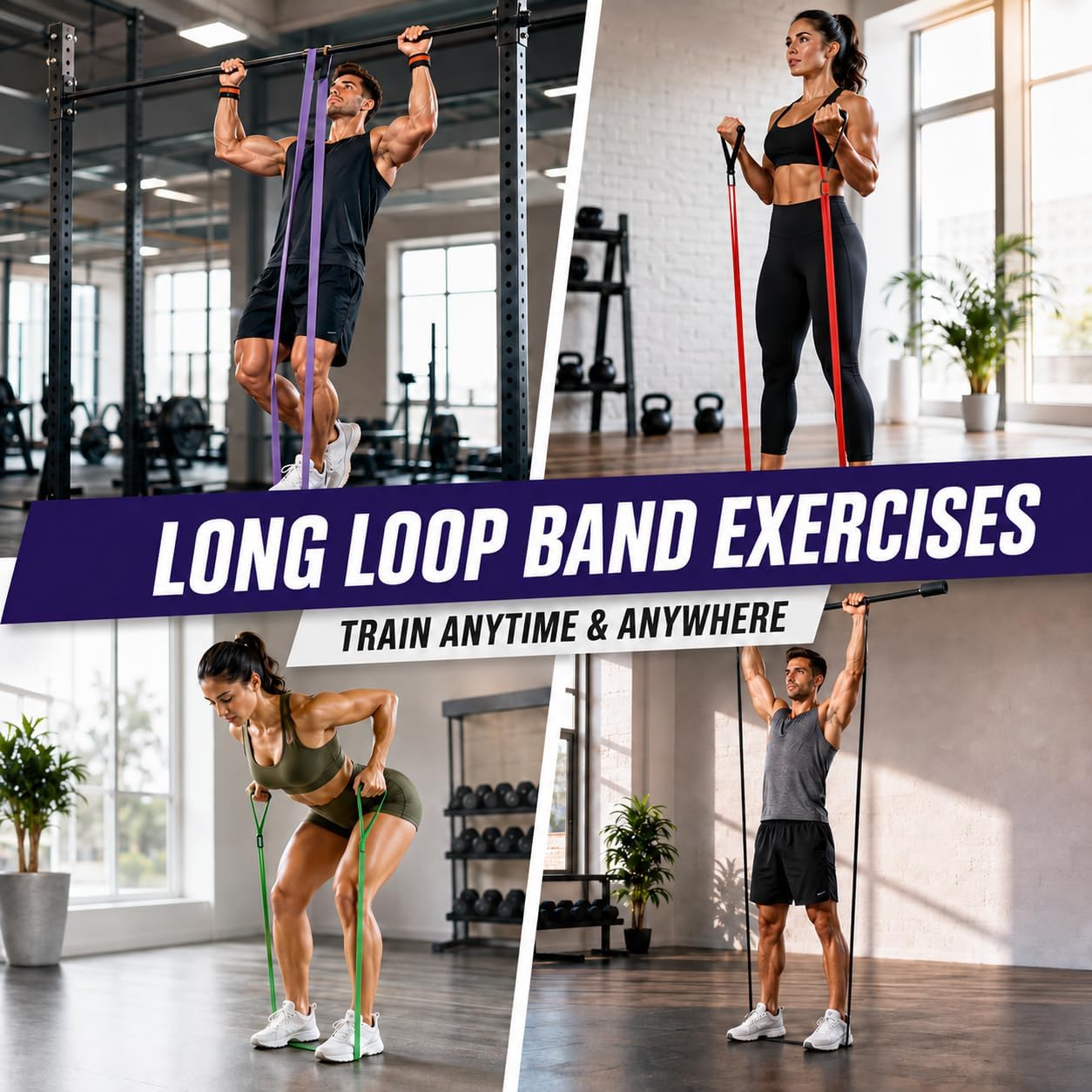 Thumbnail 6 de CoQuad 5-Level Resistance Bands Set, 5–125LBS with Handles and Door Anchor