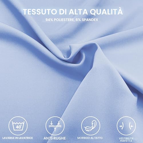 Thumbnail 6 de B-well Bella: set donna con casacca e pantaloni in azzurro XXXL, uniforme medico professionale