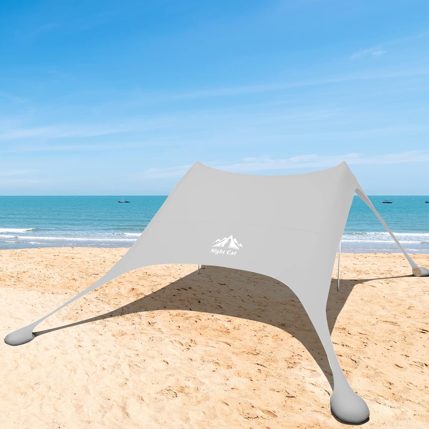 Night Cat Strandzelt Lycra Schatten Zelt – UV-Schutz UPF50+, 3×2,8 m/2,1×2,1 m
