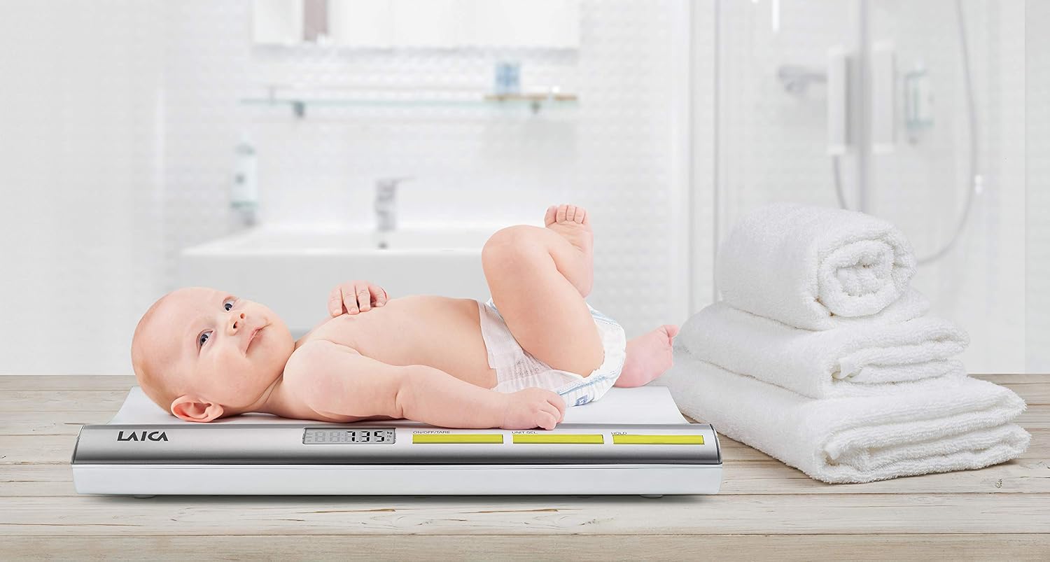 Detalle 1 de Laica La166 elektroniczna waga niemowlęca z blokadą, LCD, do 20 kg
