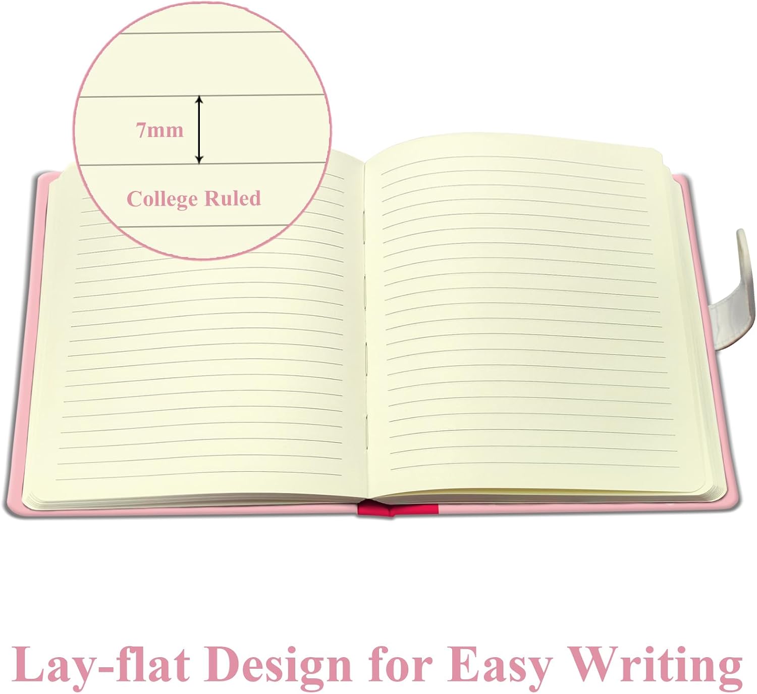 Detalle de DWIYITTN Girls’ Journal with Pen, 192 Lined Pages, Hardcover, Candy Colour