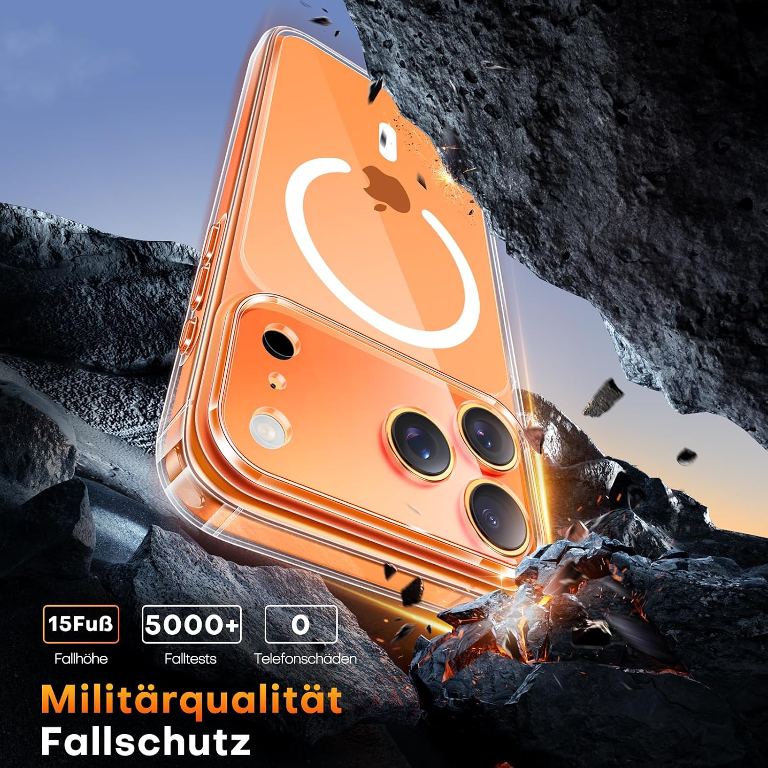 Thumbnail 4 de TAURI iPhone 17 Pro Hülle 6,3" Panzer Schutz Glasfolie