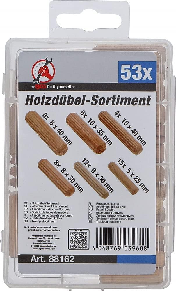 Detalle 1 de BGS Diy 88162 tasselli per legno 53 pz