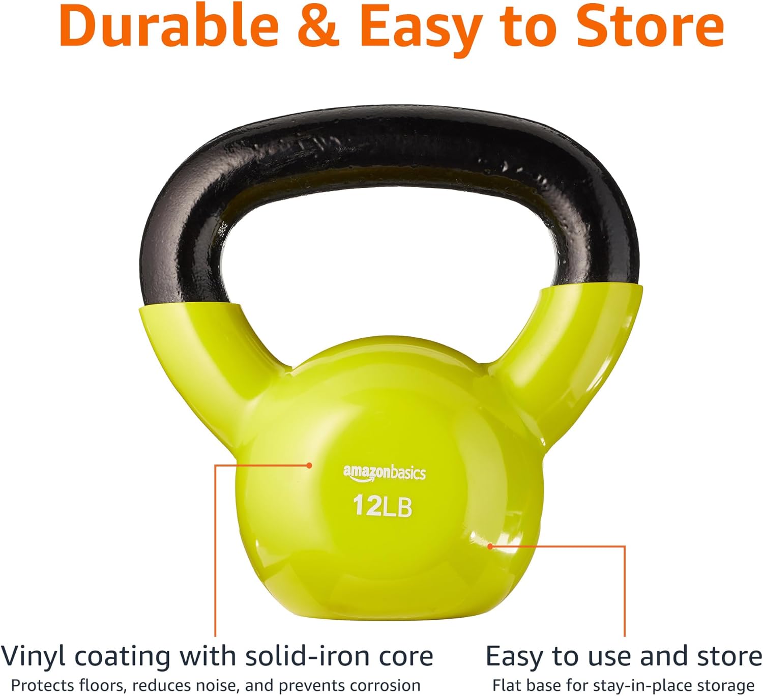 Thumbnail 2 de Amazon Basics Vinyl Kettlebell (12 lb)