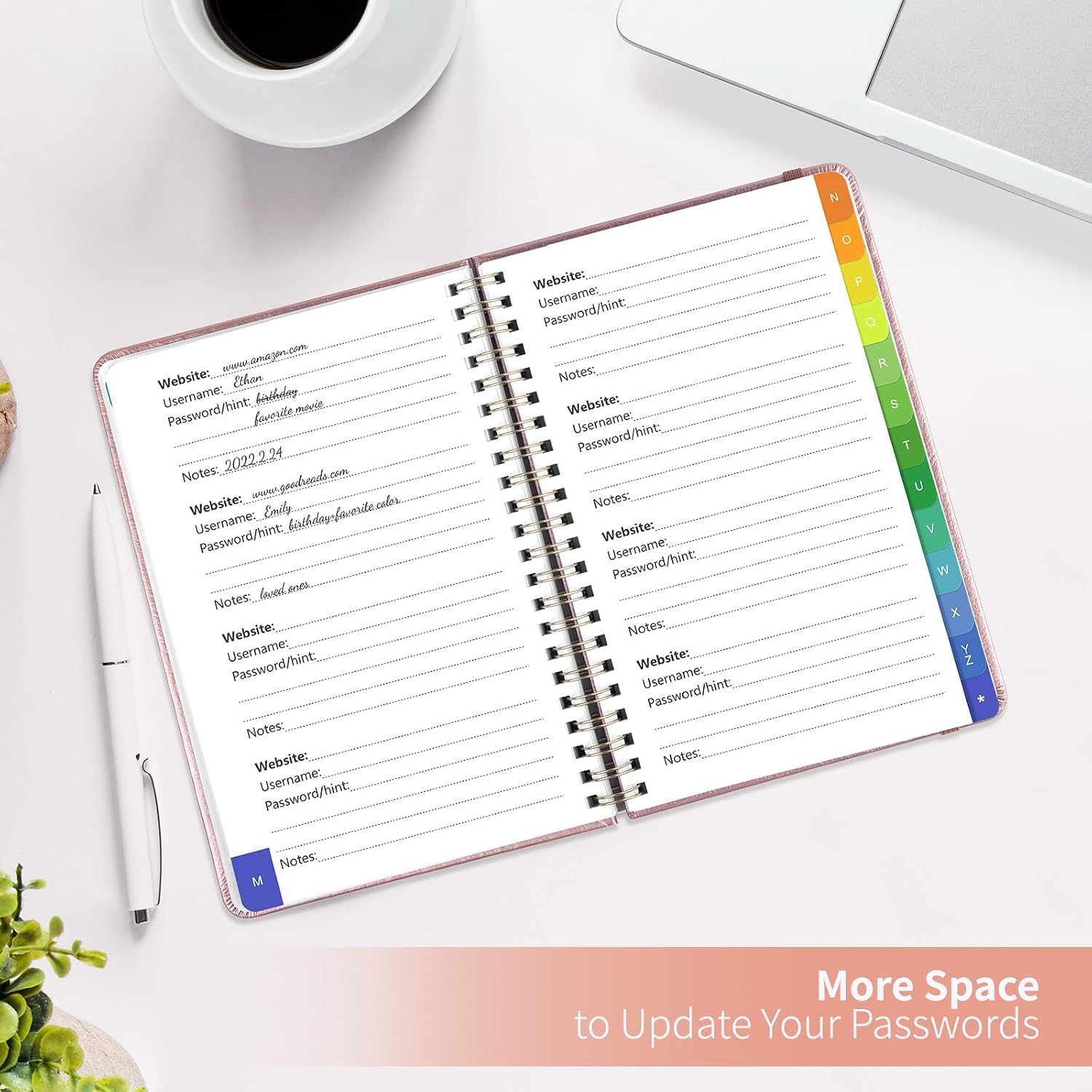 Detalle 2 de Password Keeper Notebook, 5.7 x 7.7 inches