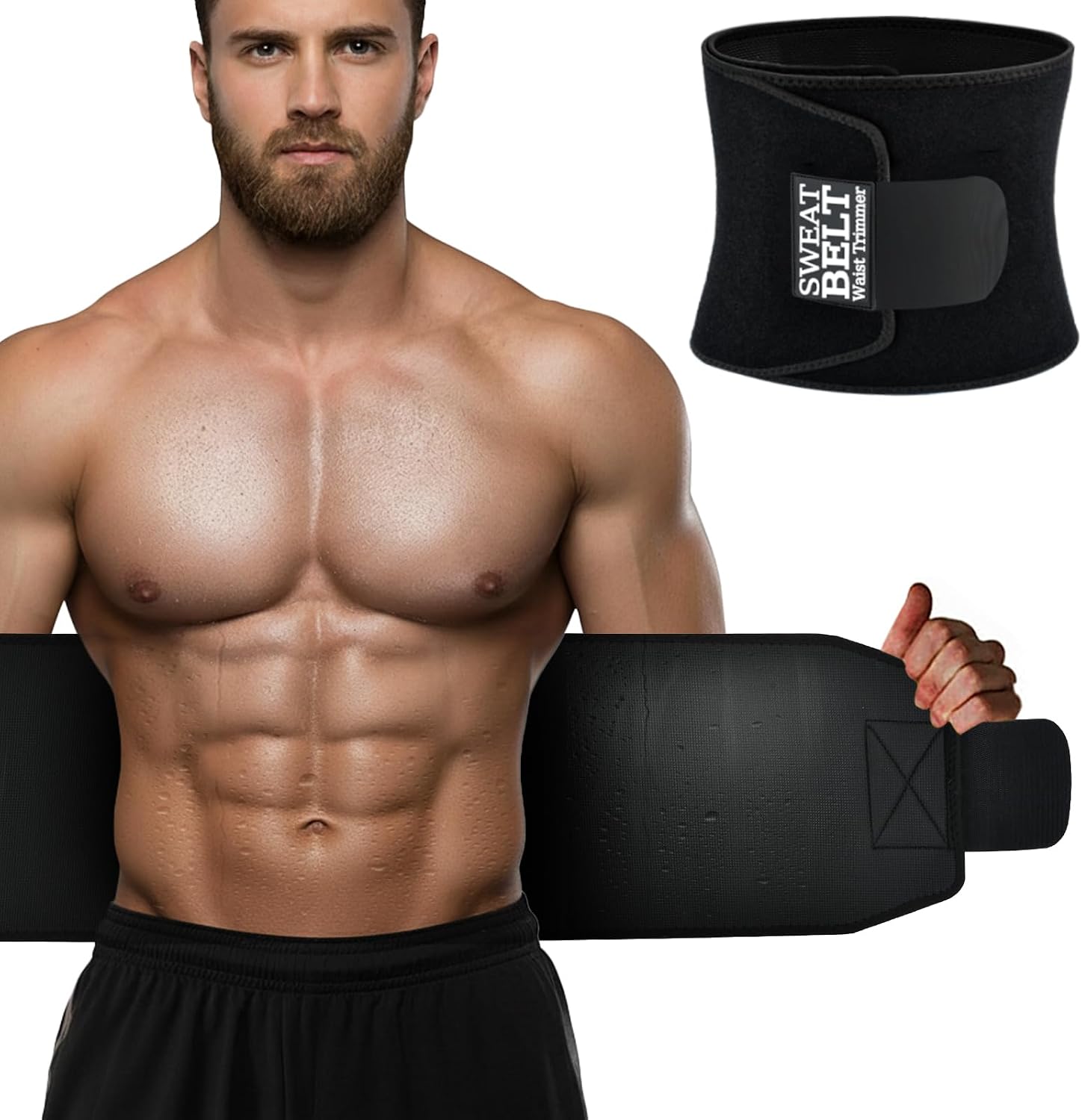 Detalle de AMZBOSS Waist Trainer for Women Neoprene Waist Trimmer with Double Velcro