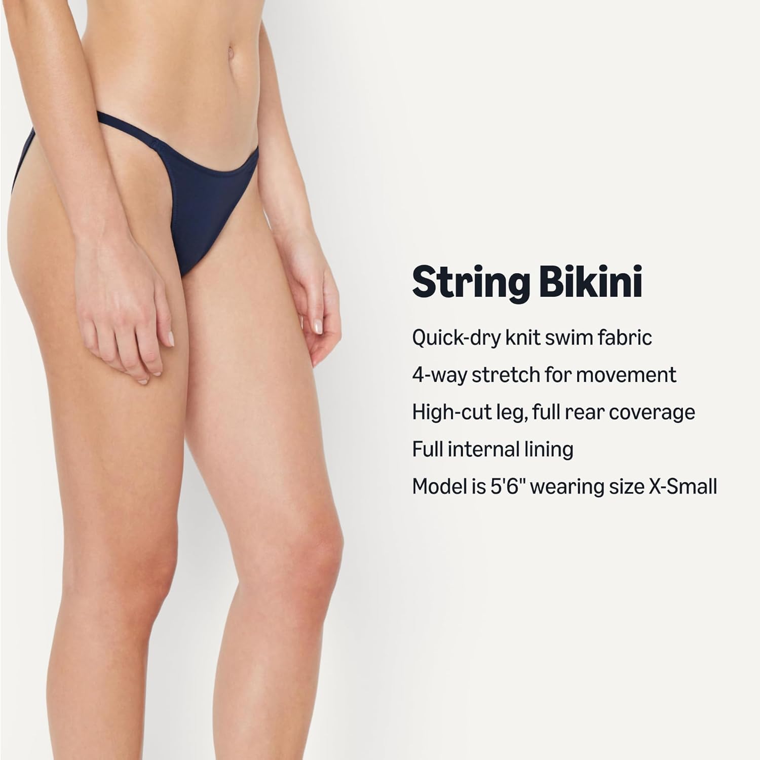 Thumbnail 2 de Amazon Essentials Women's No-Tie String Swim Bikini Bottom