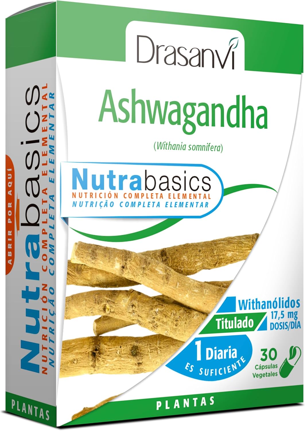 Detalle de DRASANVI NUTRABASICS ASHWAGANDHA 350 mg
