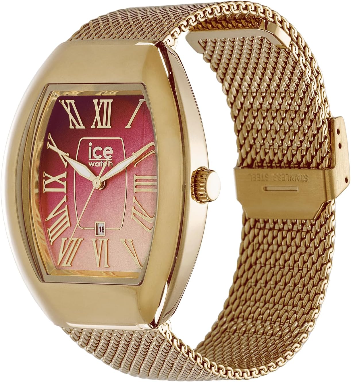 Thumbnail 3 de Ice-Watch Ice Boliday Dome Metal Mesh Gold Damenuhr