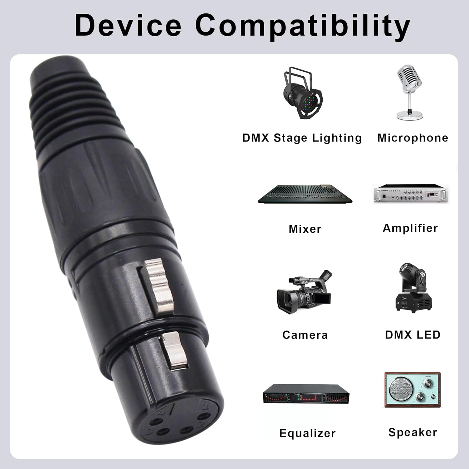 Detalle de Xilaghy 4-pin XLR cable connectors