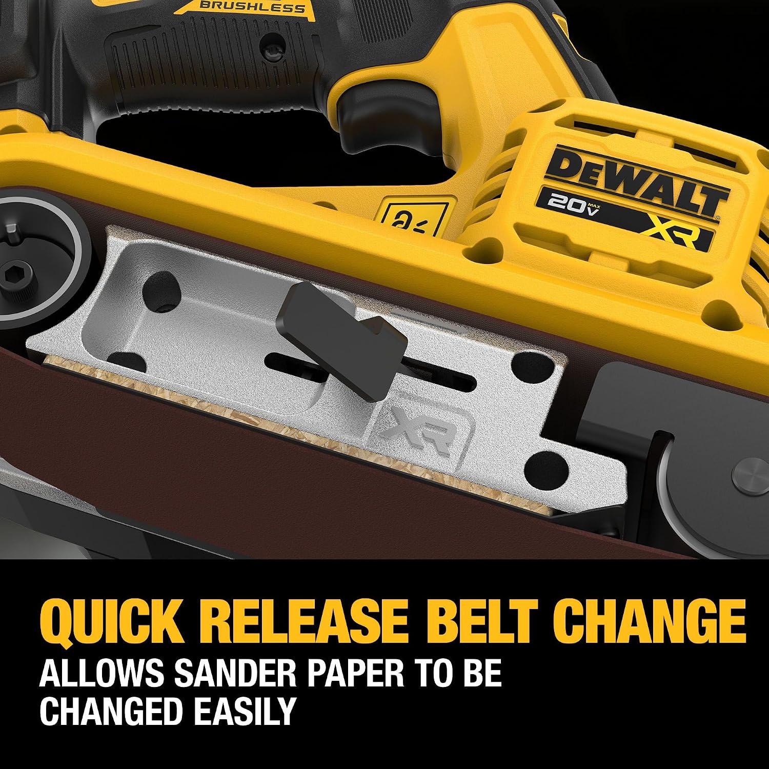 Detalle 2 de DEWALT DCW220B 20V MAX Brushless Belt Sander, 3 x 21 in