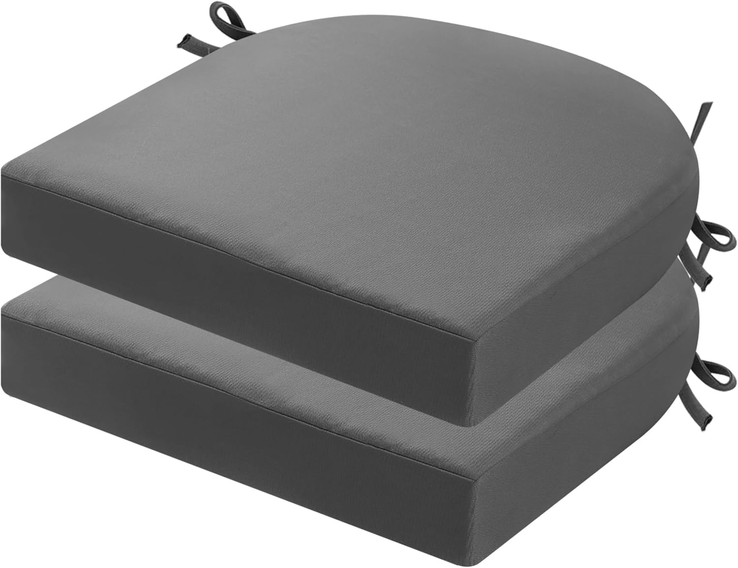 Detalle de PRIMEPATIO Stuhlkissen draußen – 2er-Set, wasserdicht, 45x45 cm, Anthrazit