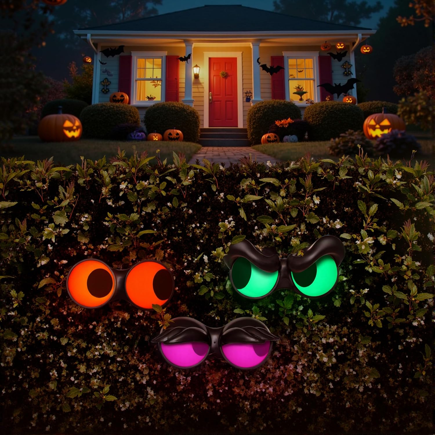 Detalle 1 de Joiedomi 30149 Animated Halloween Eye Lights, 3-Piece Set with Timer