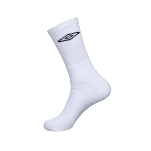 Detalle de Chaussettes Umbro 43-46 Blanc – Lot de 6 en coton, confort quotidien