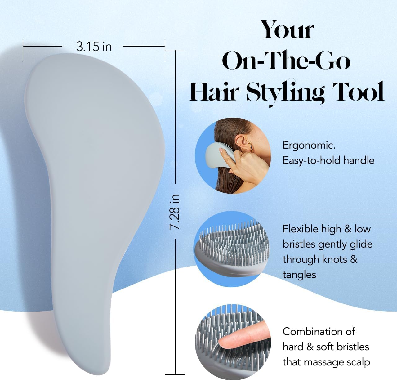 Thumbnail 1 de Kitsch Brosse démêlante – Brosse douce pour cheveux bouclés 🎨