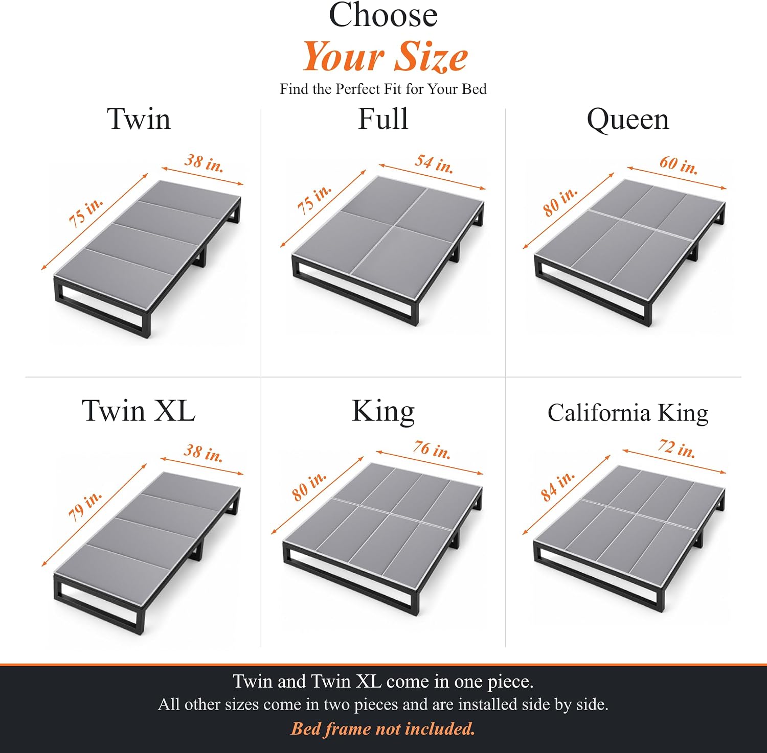 Detalle 2 de LAVEVE Heavy Duty 10mm Bunkie Board Queen Size (60'' x 80''): Quiet, Slip-Resistant Support for Any Bed Type