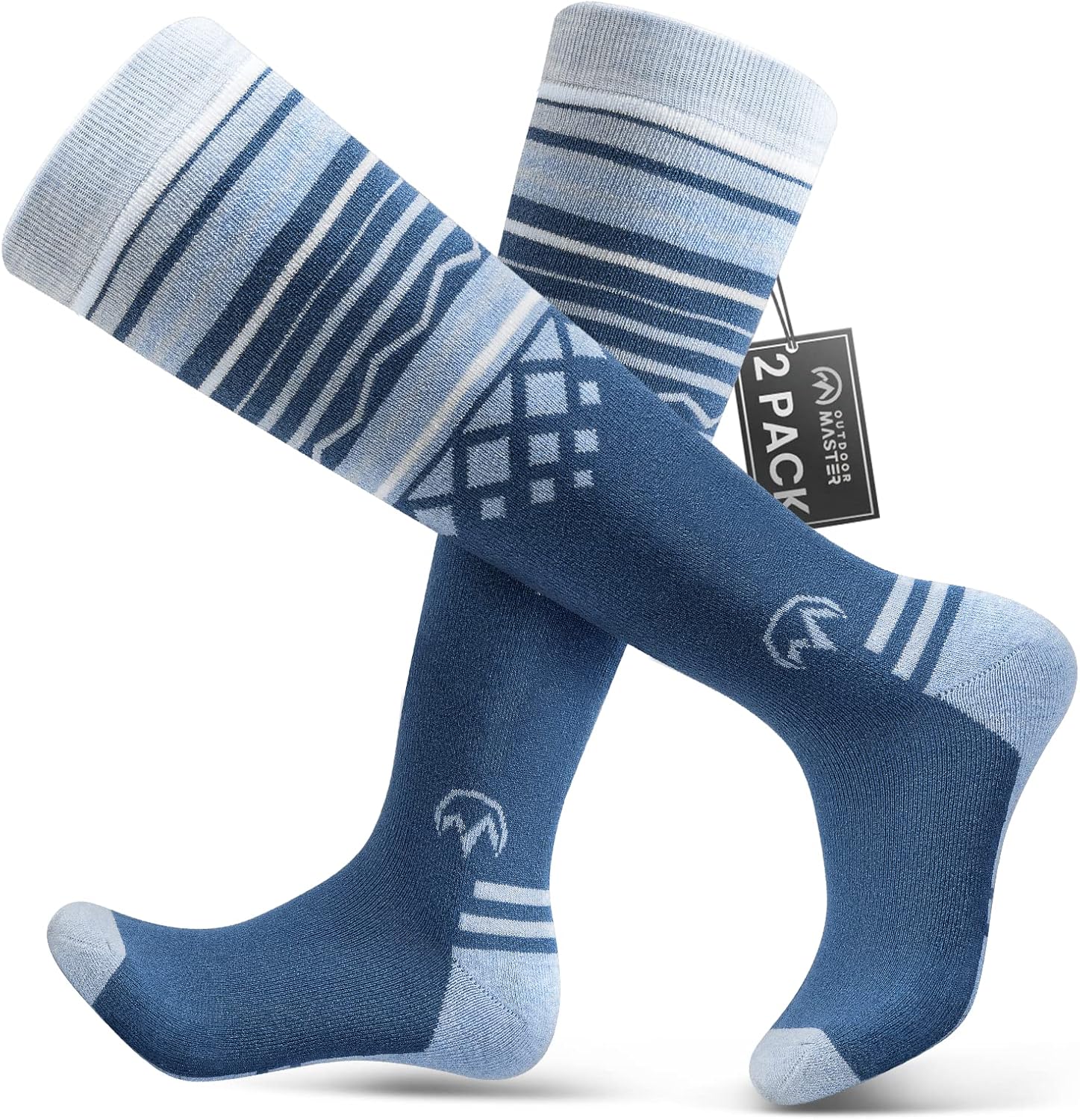 Detalle de OutdoorMaster Calze in lana merino da sci termiche antiscivolo