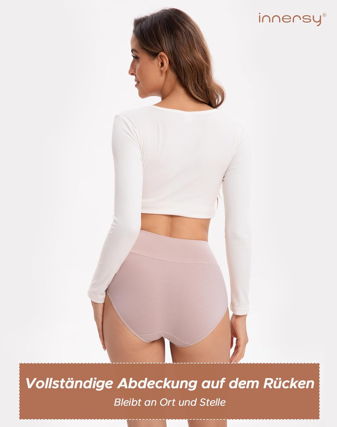 Thumbnail 2 de INNERSY Damen Baumwolle Stretch Slips Hohe Taille – 5er Pack