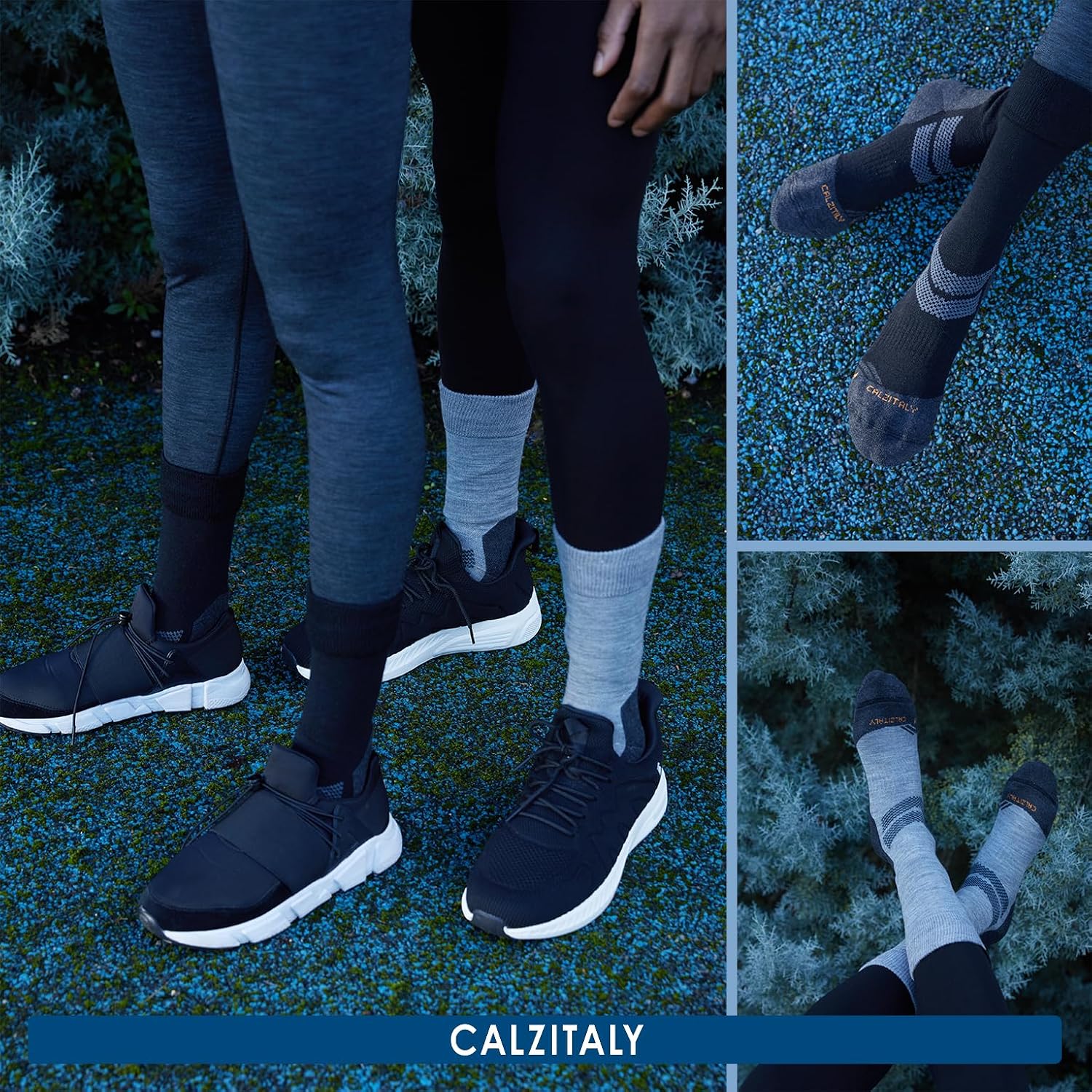 Thumbnail 1 de CALZITALY PACK 1 2 3 Paires – Chaussettes de randonnée en laine mérinos, antiampoules, ski et trek