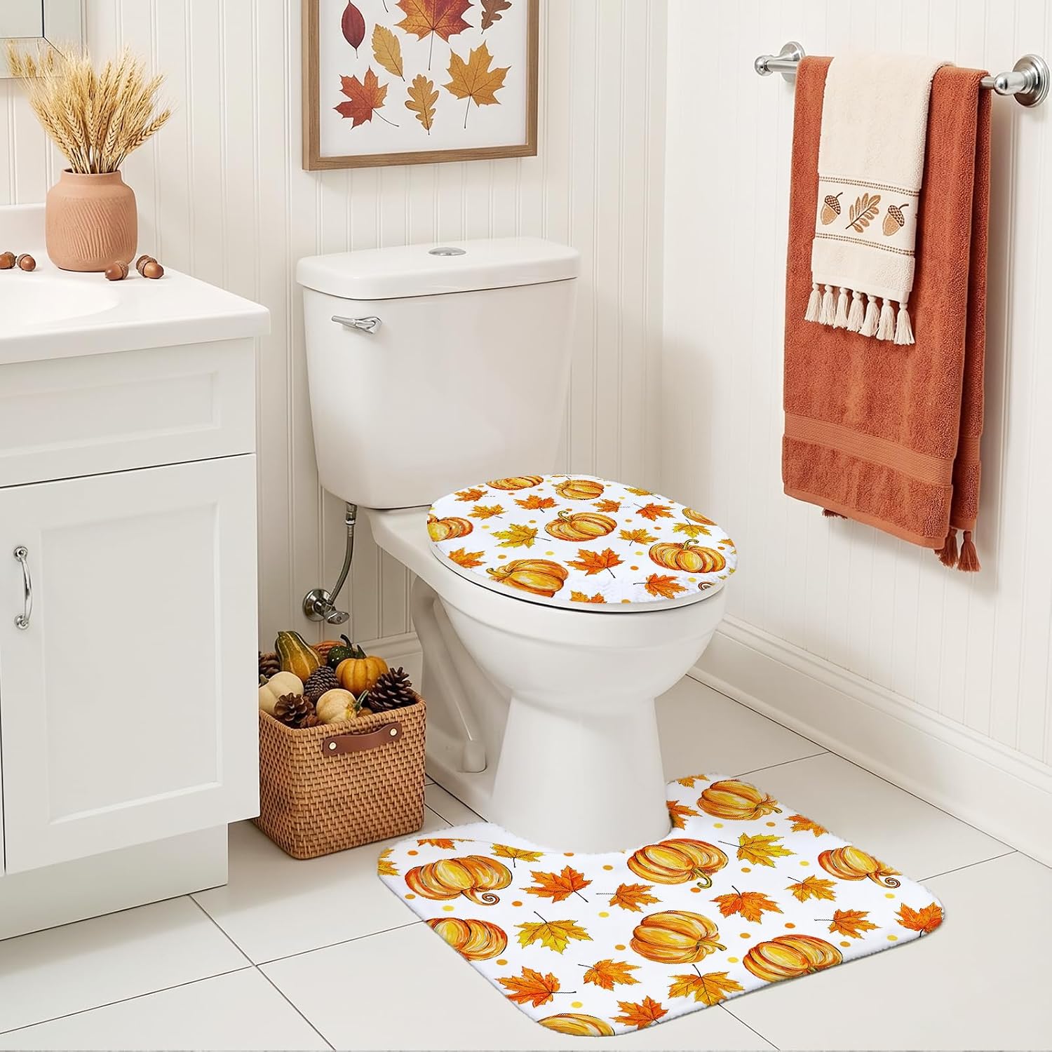 Detalle 1 de Fall Shower Curtain Set, Polyester