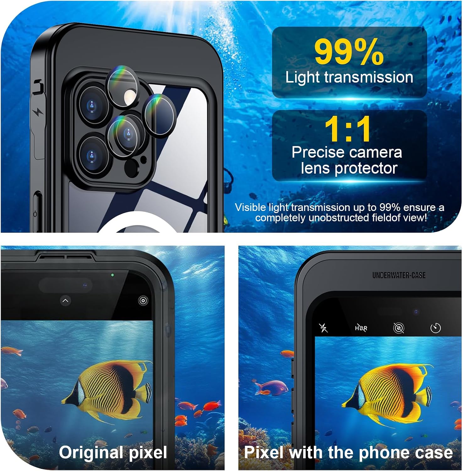 Thumbnail 4 de iPhone 15 Pro Max Underwater Camera Case 6.7"