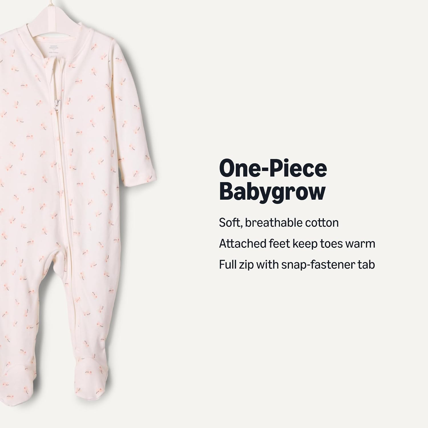 Thumbnail 1 de Amazon Essentials x Sofia Grainge Unisex Babies’ Cotton Footed Sleepsuit (Pack of 2)