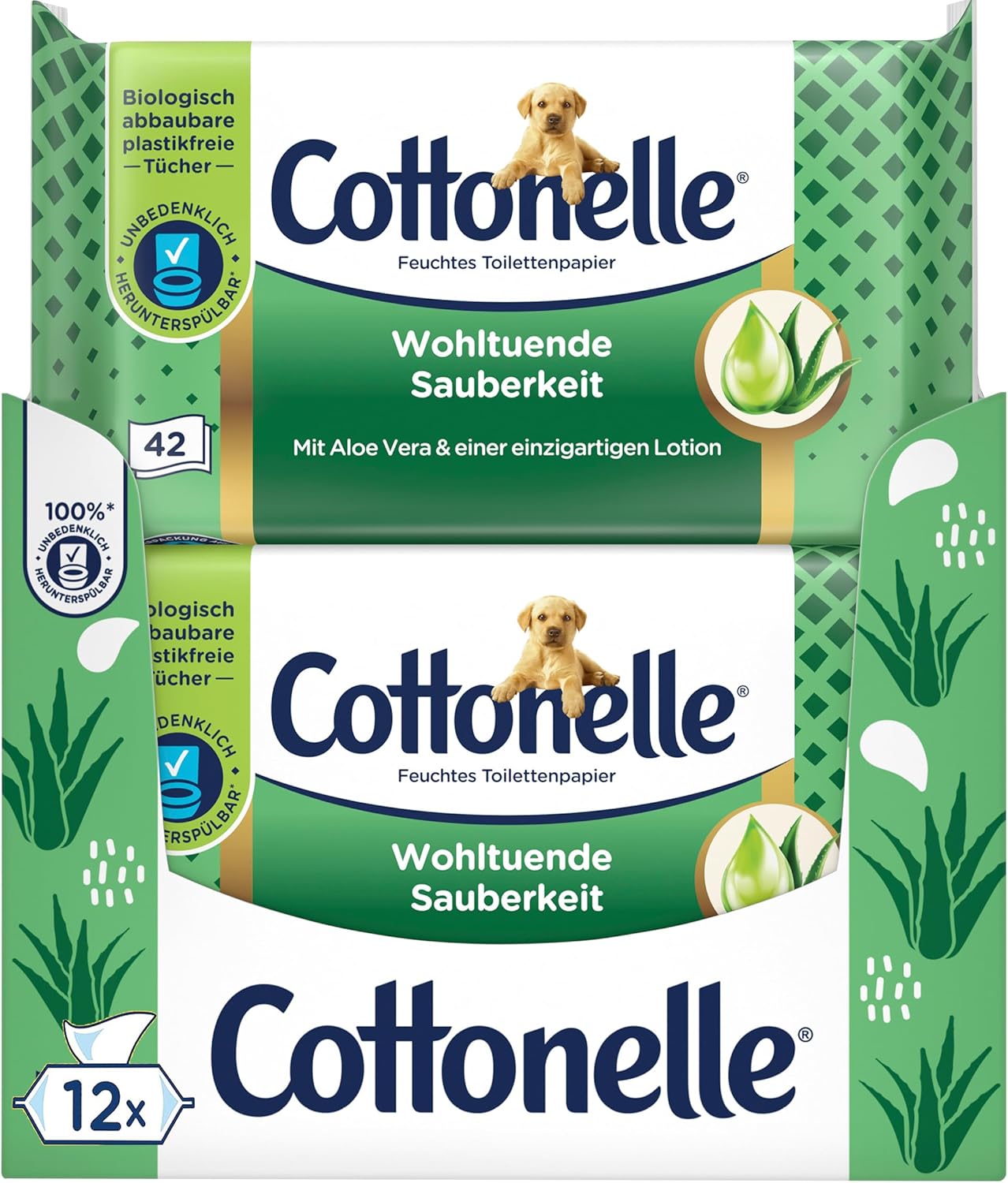 Detalle de Cottonelle Feuchtes Toilettenpapier 12×42 🧻