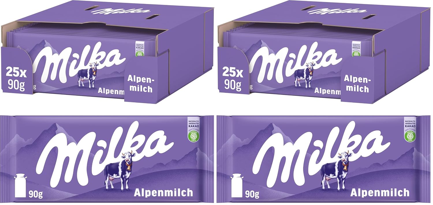 Thumbnail 6 de Milka Alpenmilch-Schokolade 25×90 g 🍫