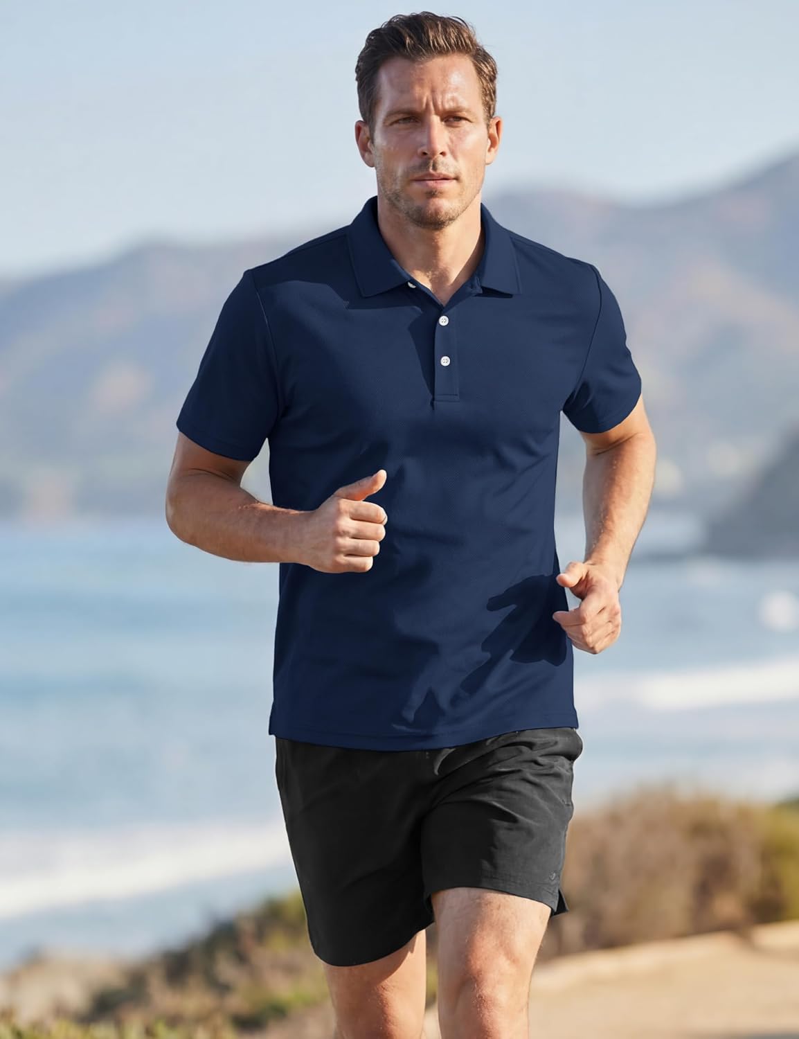 Detalle de TACVASEN Mens Golf Shirt Dry Fit Polo