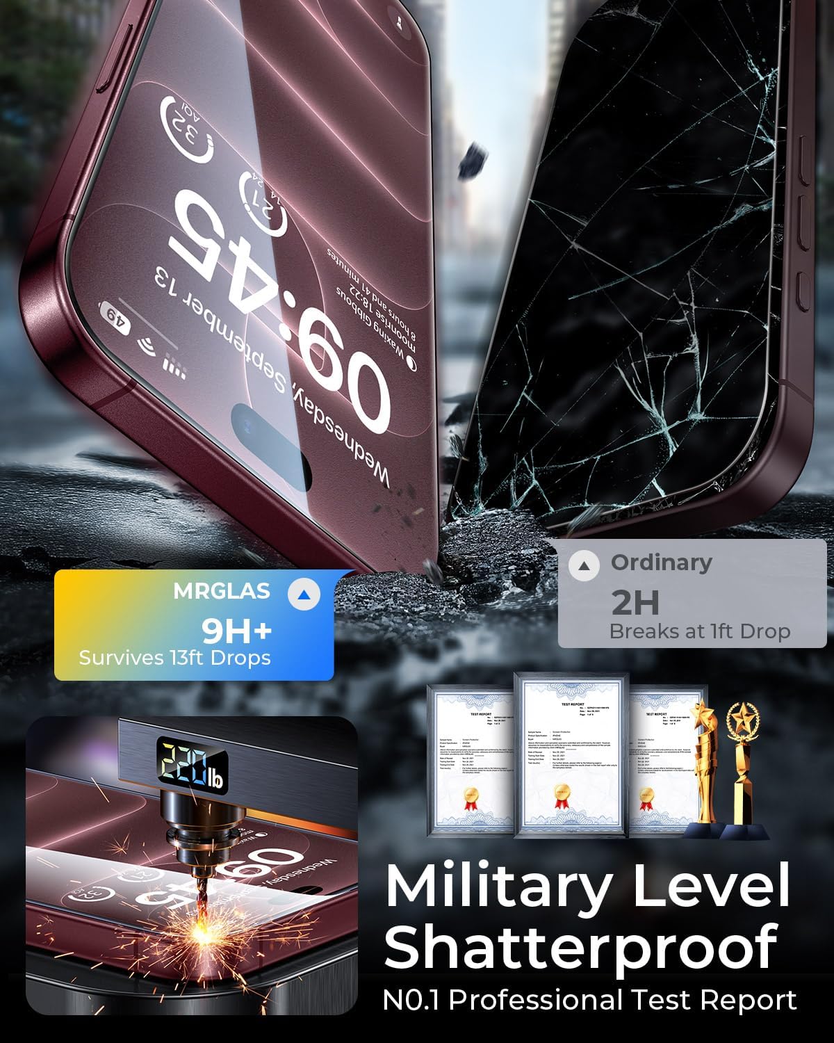 Detalle 2 de MRGLAS Privacy Screen Protector 6.9-inch