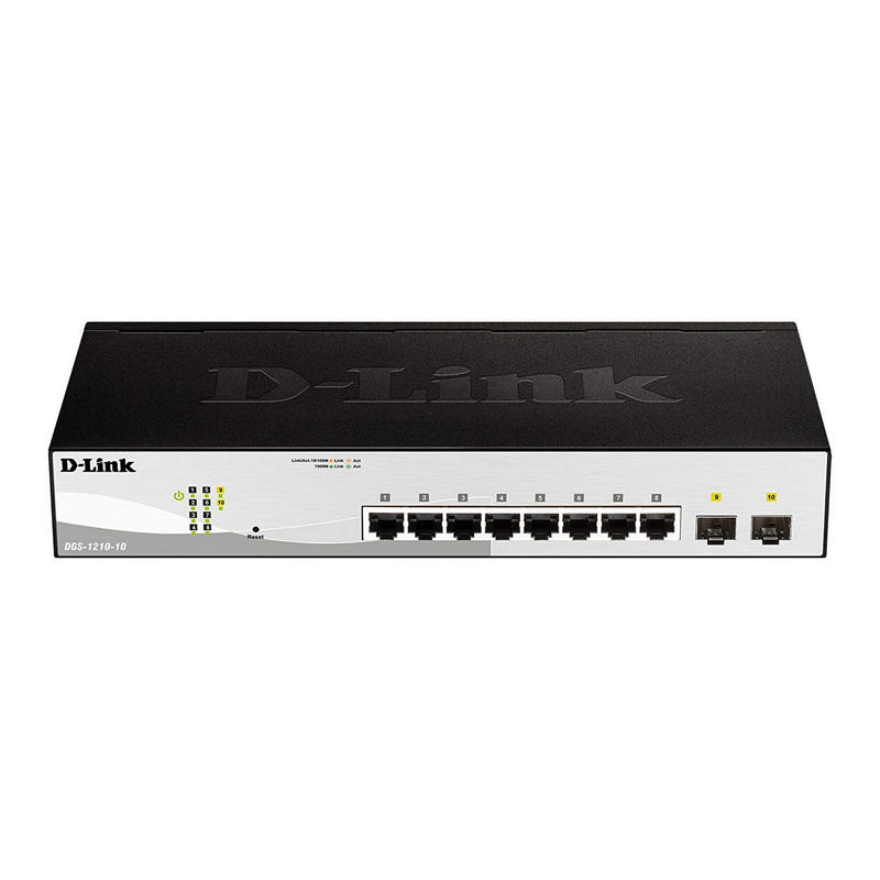 Detalle de D-Link DGS-1210-10 Switch Smart 8 Puertos Gigabit