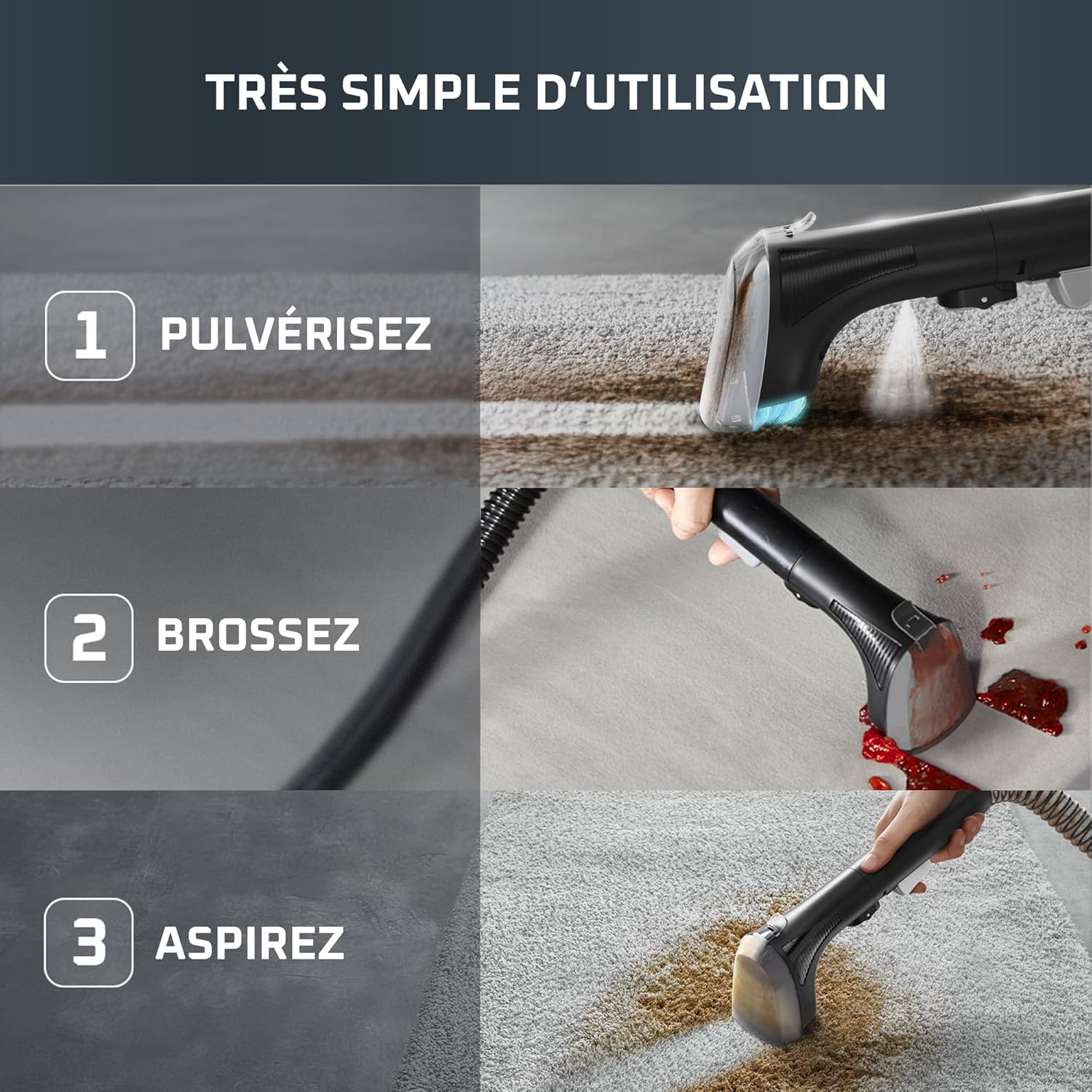 Thumbnail 4 de Rowenta IN5020F0 Clean it shampouineuse 750W pour voiture