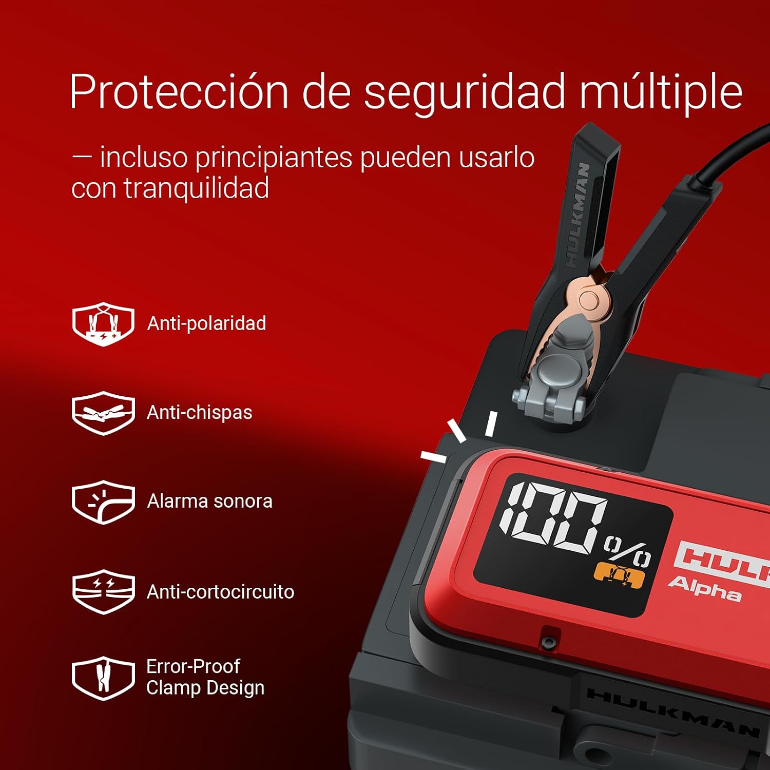 Detalle de HULKMAN Alpha Ultra Red 1000A 37Wh