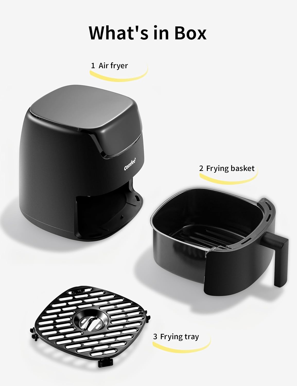 Detalle 2 de COMFEE' Small 2.1 Quart Digital Air Fryer: Compact, Fast, and Easy to Use