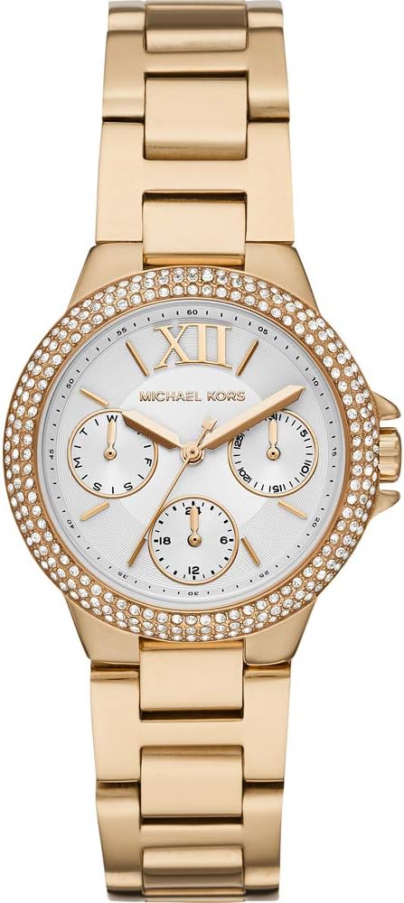 Detalle de Michael Kors Montre Camille pour Femme 43 mm chronographe quartz à bracelet en acier inoxydable