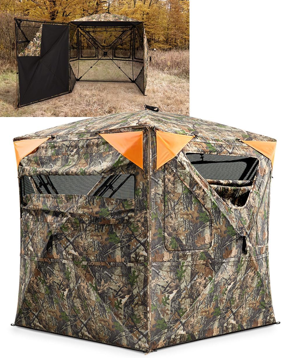 Detalle de TIDEWE BL008-AMZ 360° See-Through Hunting Blind, Pop-Up, 2–3 Person