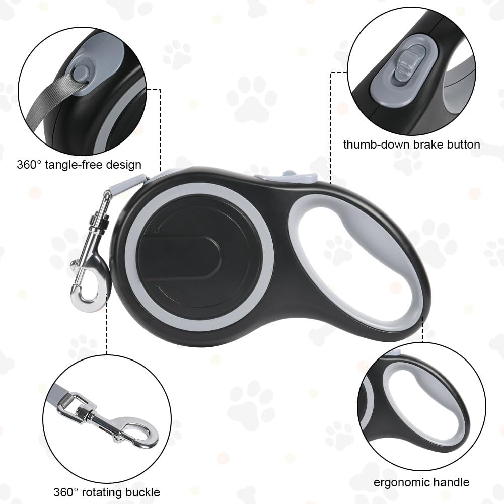 Detalle 2 de Aomig Retractable Dog Lead 8m, 50kg leash 🐕