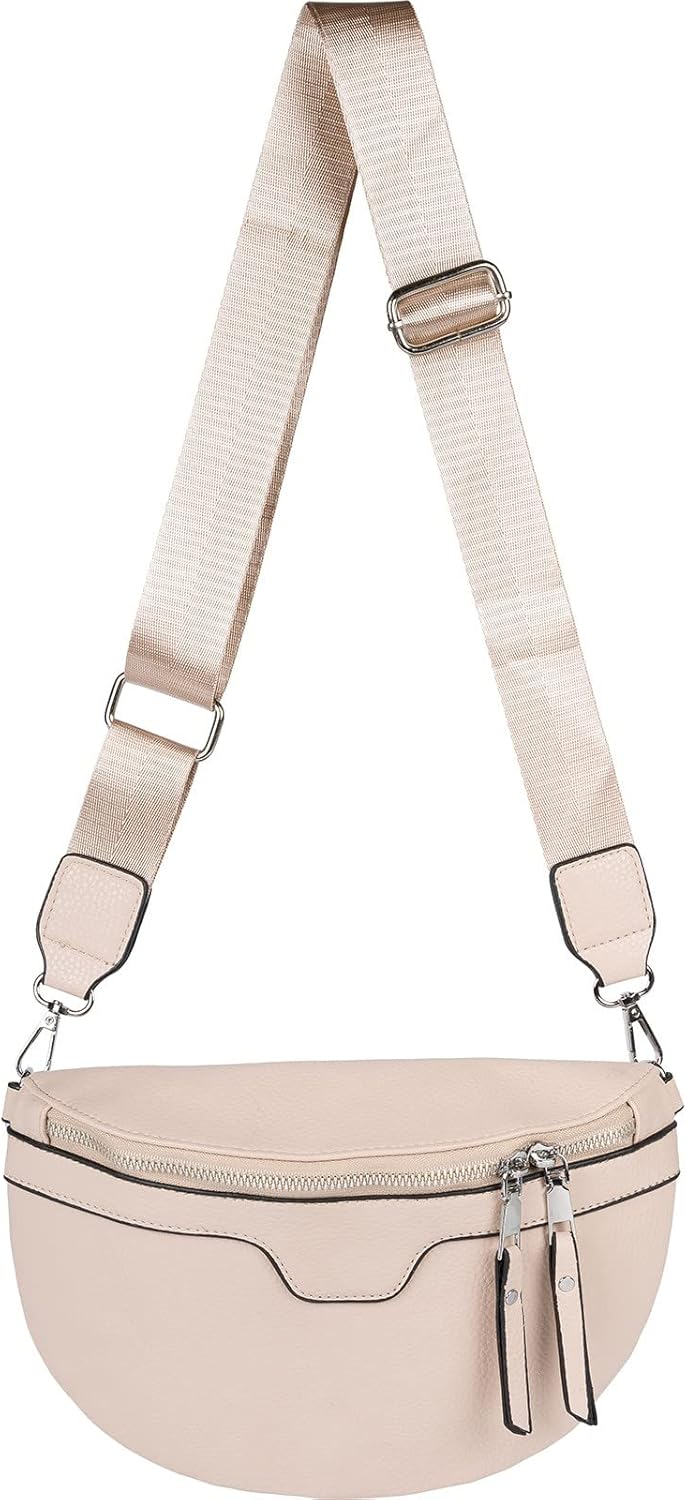 Detalle de styleBREAKER Borsa a tracolla da donna a forma di mezza luna – modello semplice 02012380
