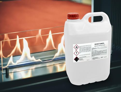 Detalle de PUR LINE bioetanol líquido de 5 L al 96% para biochimeneas y estufas