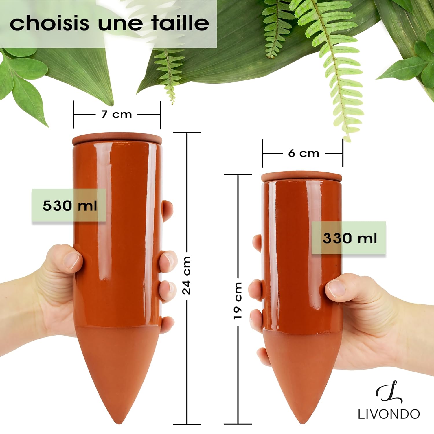 Thumbnail 5 de LIVONDO Arrosoir terre cuite 530 ml 🌷