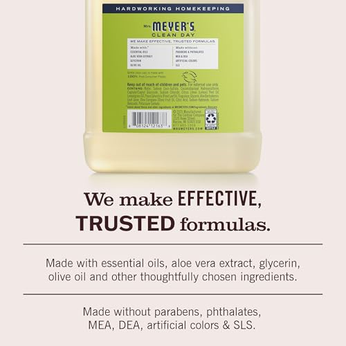 Detalle de Mrs. Meyer's Clean Day Hand Soap Refill, Lemon Verbena, 33 Fl Oz