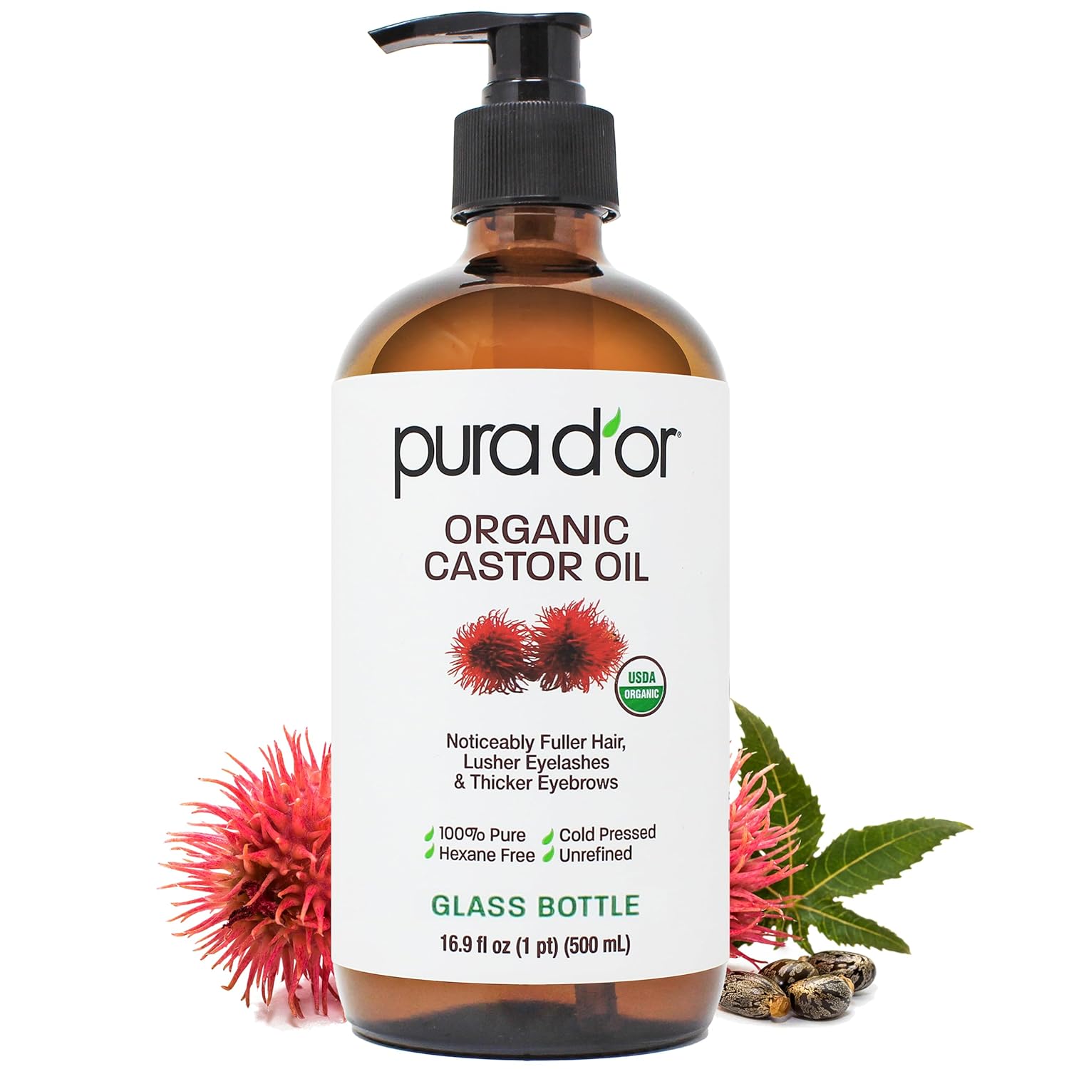 Thumbnail 4 de PURA D'OR Organic Jojoba Oil (16.9 Oz, Glass Bottle) — Pure Carrier Oil for Skin, Hair & Nails
