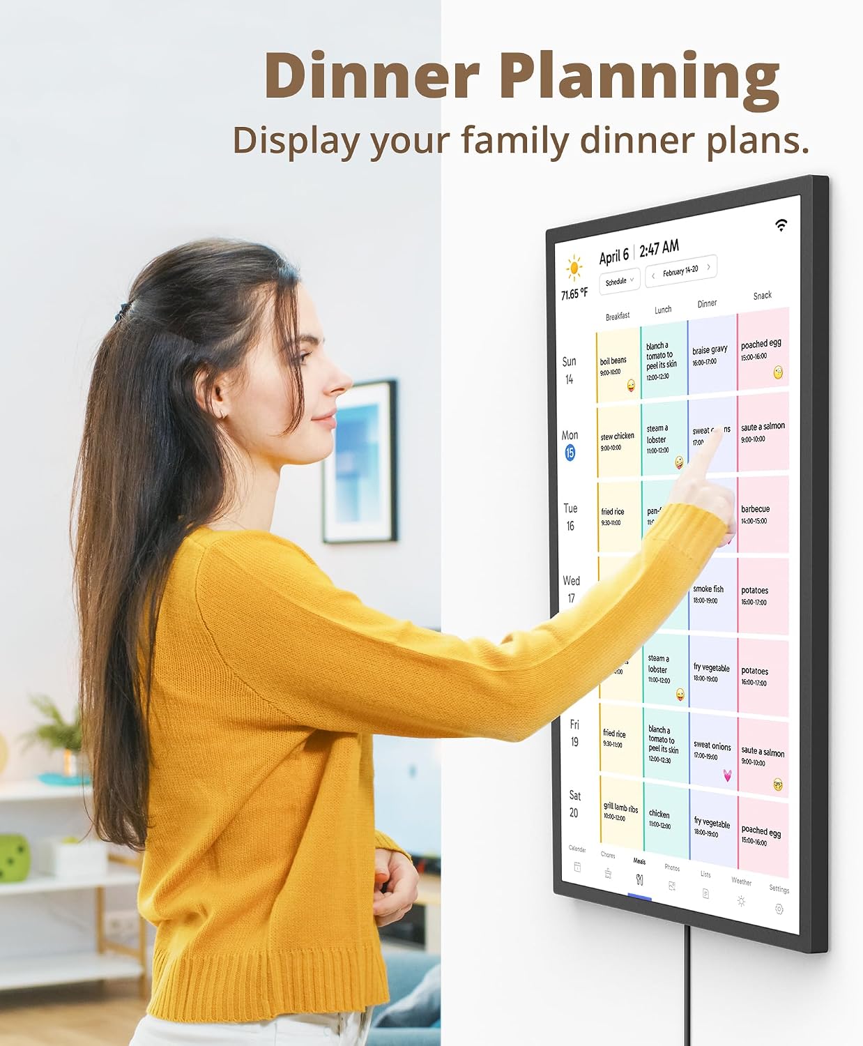 Detalle de Dragon Touch Calendar 32" Digital Family Planner (2026)