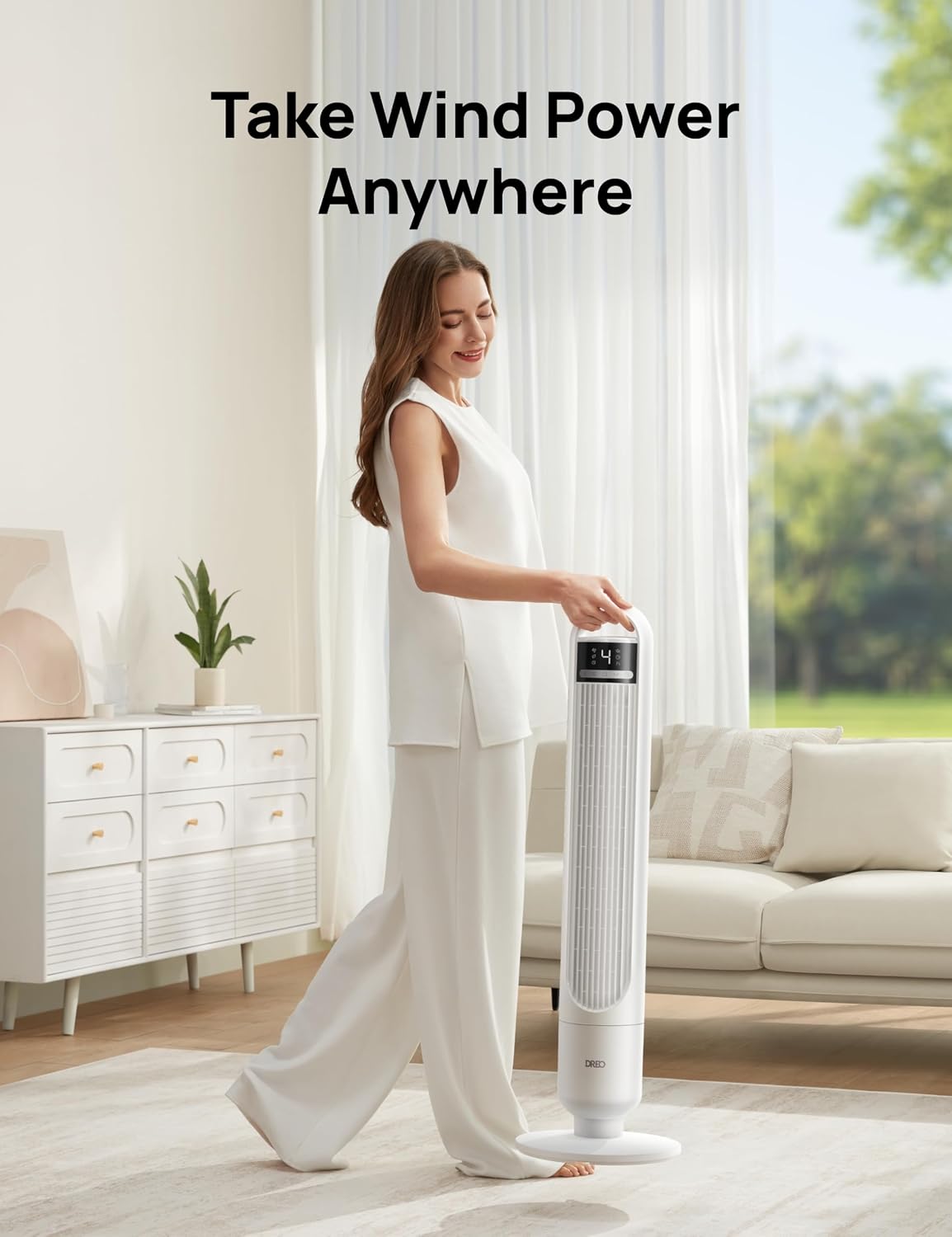 Thumbnail 6 de DREO Quiet Tower Fan 28dB Bedroom Cooling