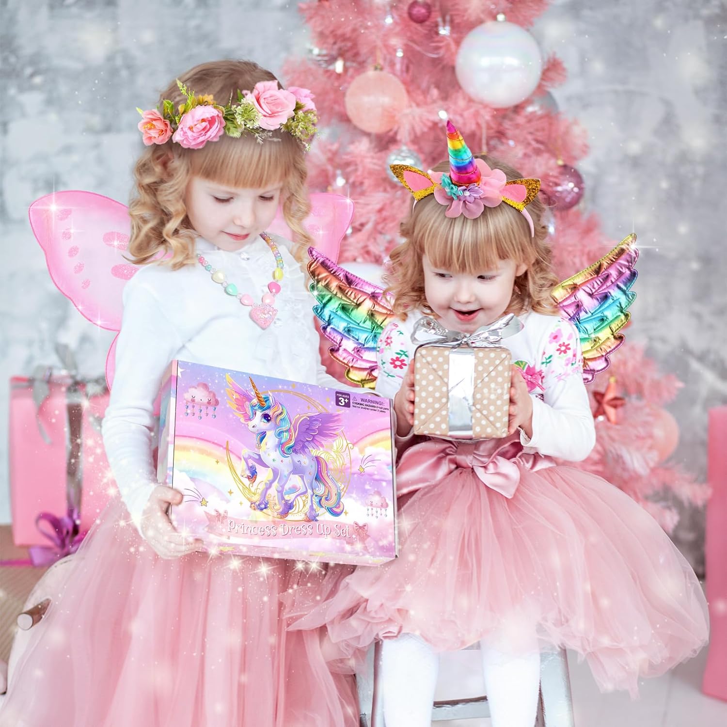 Thumbnail 1 de Chillife Princess Dress Up Fairy & Unicorn Costume for Girls (4-6): Complete Dress-Up Set