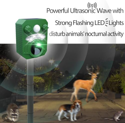 Detalle 2 de Joomouney Cat Repellent, Solar Ultrasonic Animal Deterrent with PIR Sensor