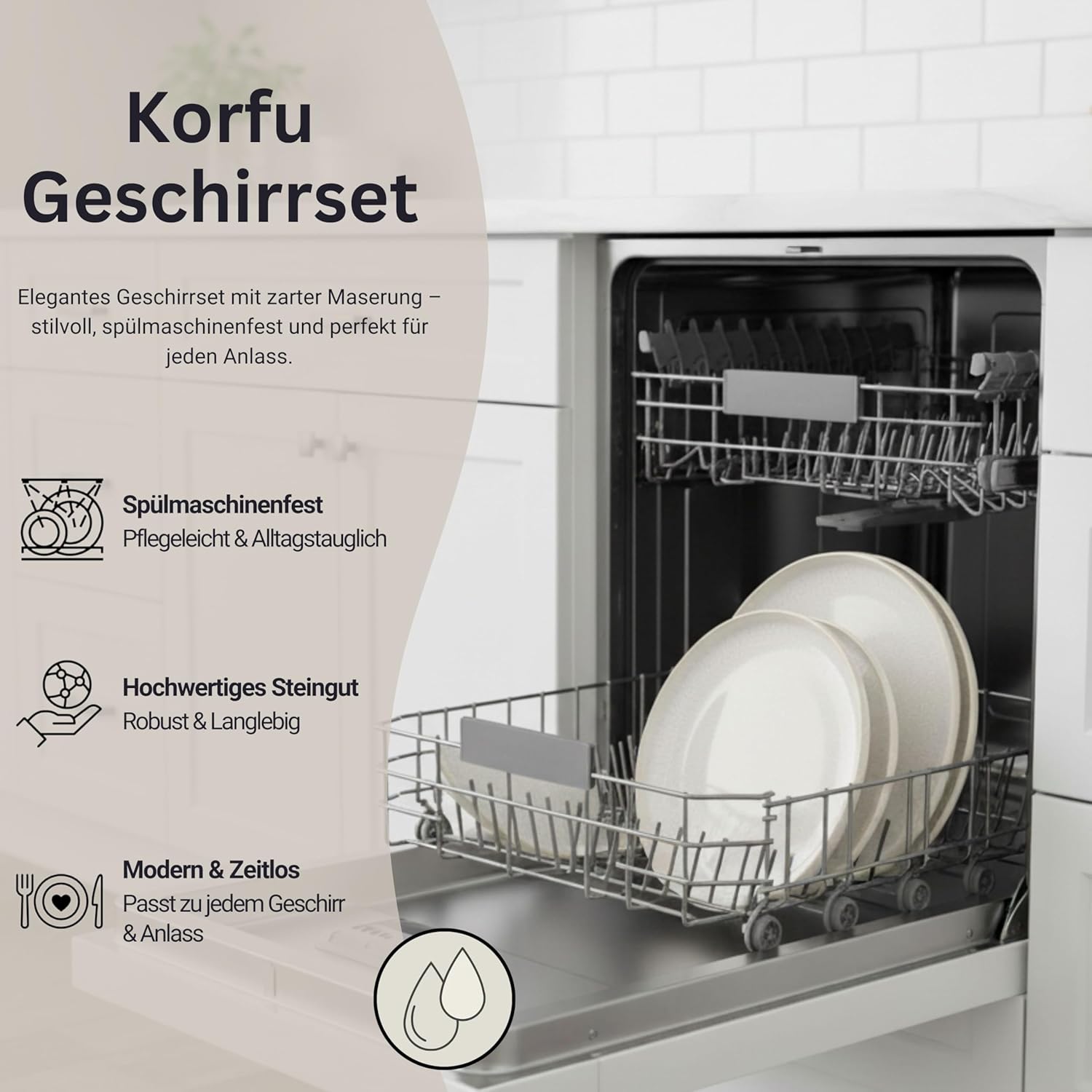 Detalle 2 de SÄNGER Korfu Geschirrset 12-teilig