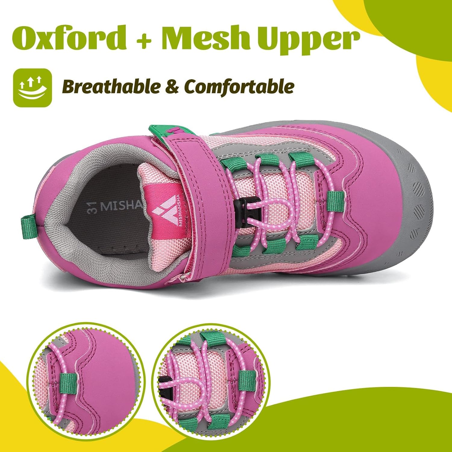 Detalle 2 de Mishansha Kids Hiking Boots: Breathable, Protective, and Ready for Outdoor Adventures