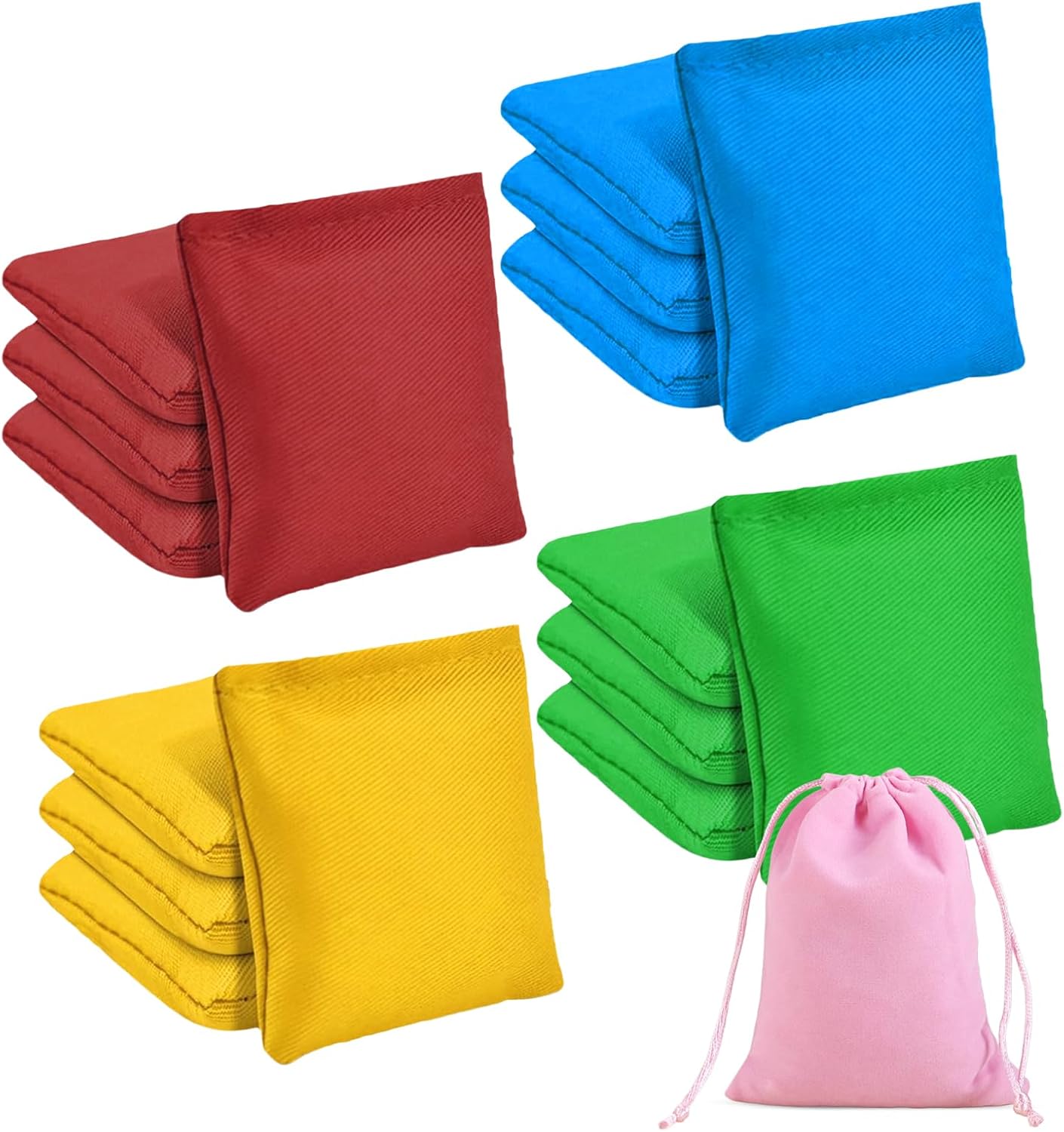 Detalle de FOVVZDIL Bean Bags Kids Throwing – 10x10cm 16-Pack Mini Toss Bags for Indoor and Outdoor Games