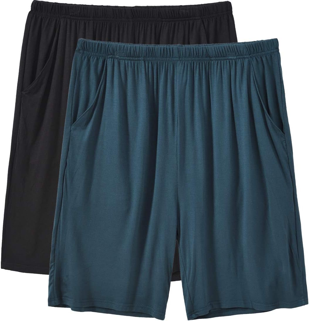 Detalle de Pyjama homme MoFiz : bas court et long en modal doux, avec poches et taille ajustable